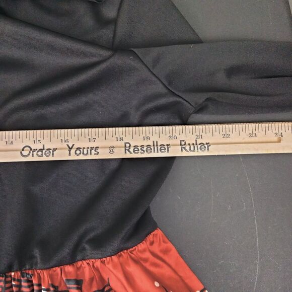 Rose Gal Christmas Cat Dress 1X 16 Black Kittens Holiday Party Sexy Off Shoulder - Picture 10 of 14